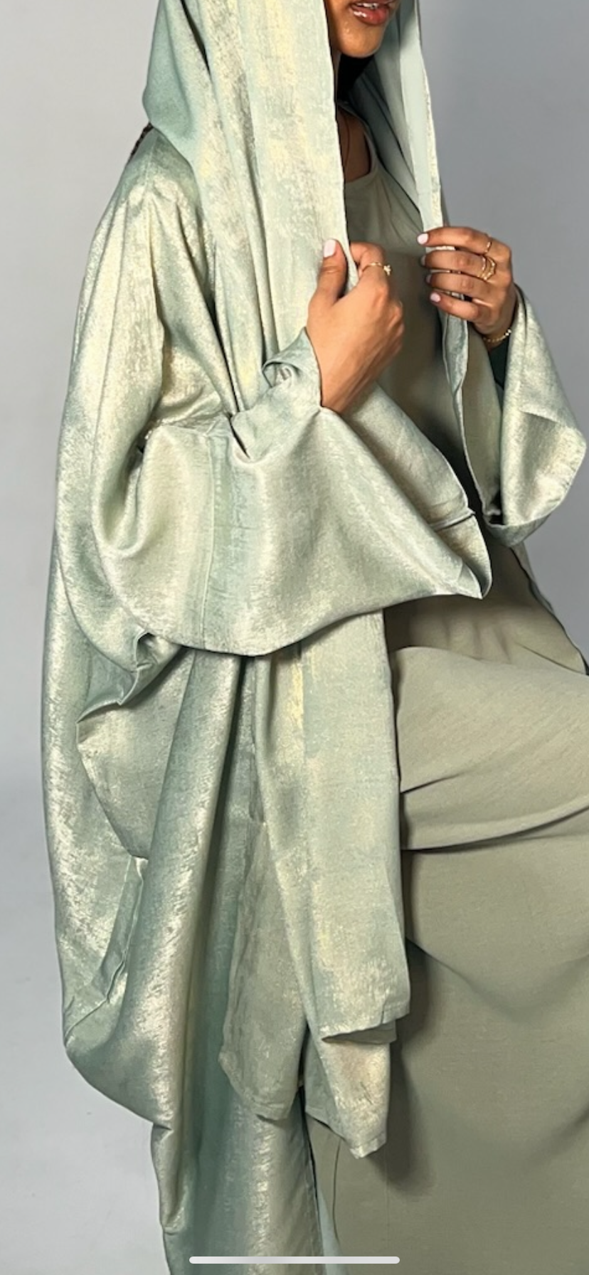 The Opulent Abaya - Sage Green