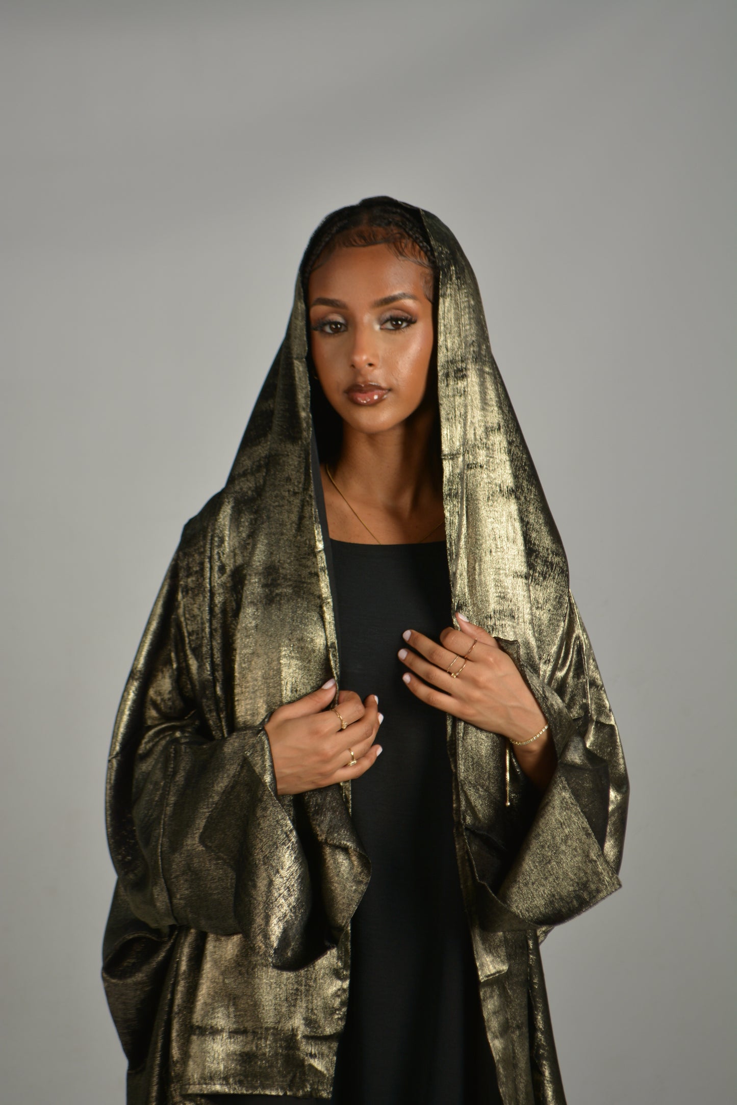 The Opulent Abaya - Black & Gold