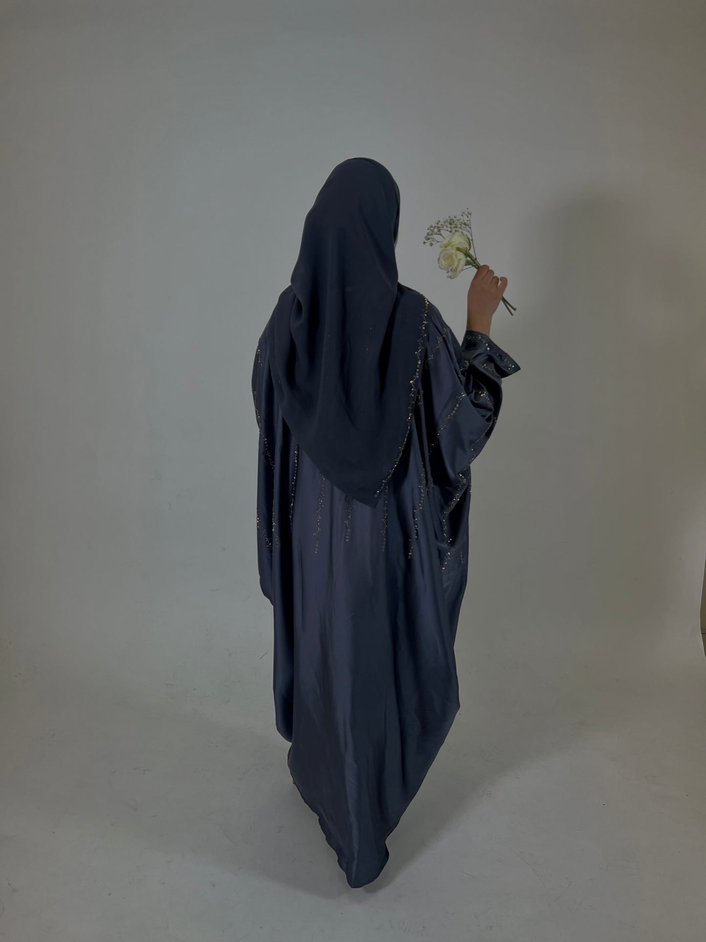 Open Embellished Butterfly Abaya