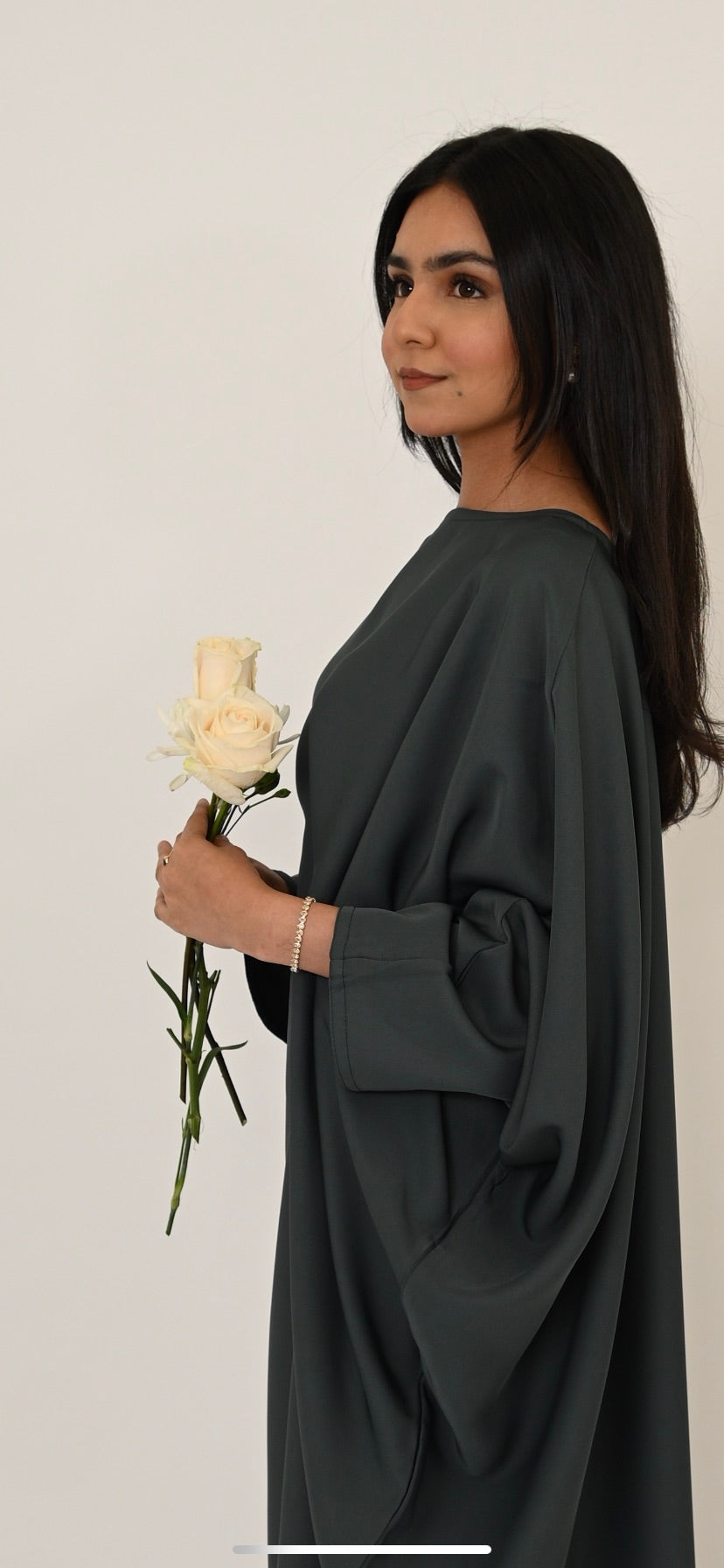 Butterfly Abaya - Teal with Hijab