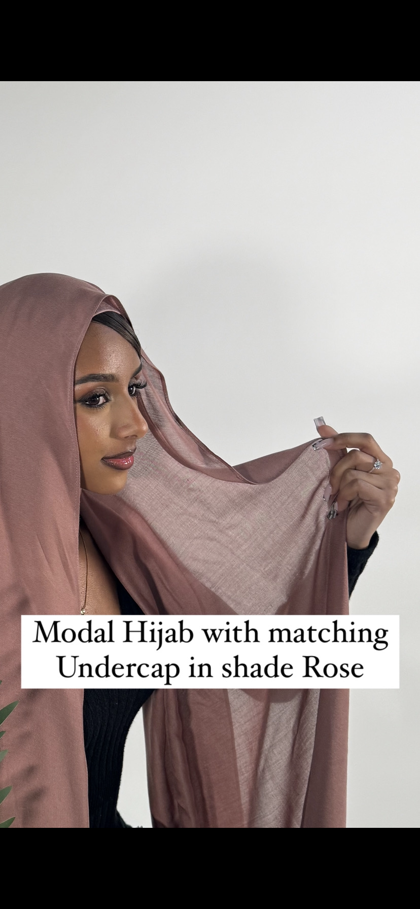 Rose Modal Hijab With Undercap