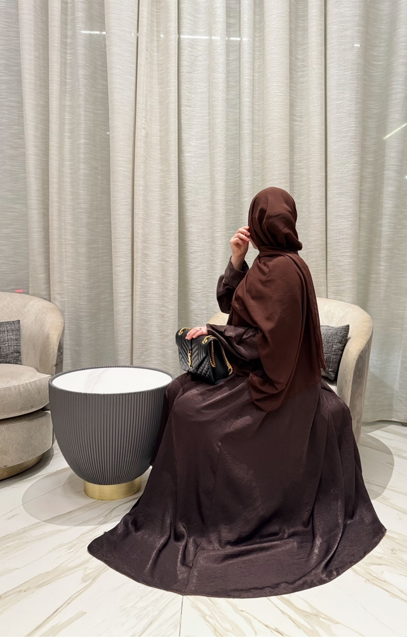 Ayla Abaya Three Piece