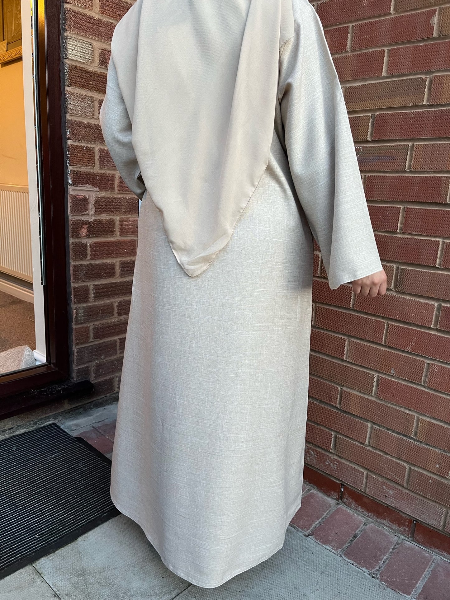 Linen Abaya - Shade Oat