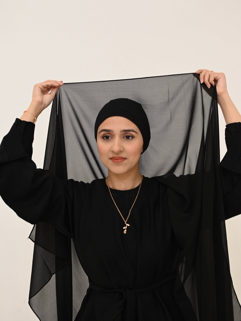 Semi-Instant Hijab Black