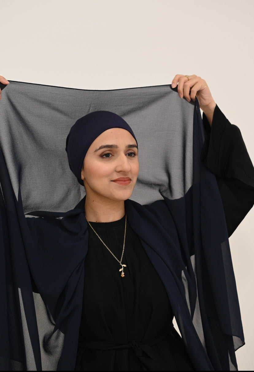 Semi-Instant Hijab Navy Blue
