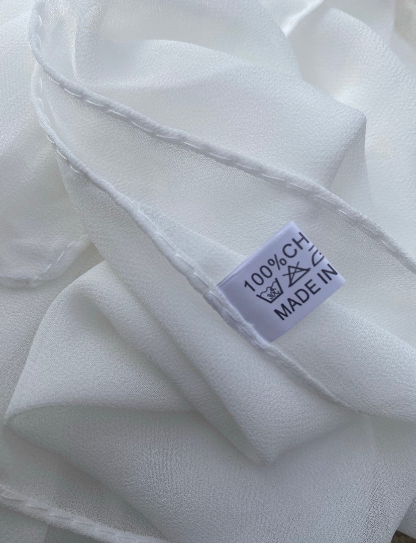Instant Chiffon Hijab with matching undercap - White pre order 1 week