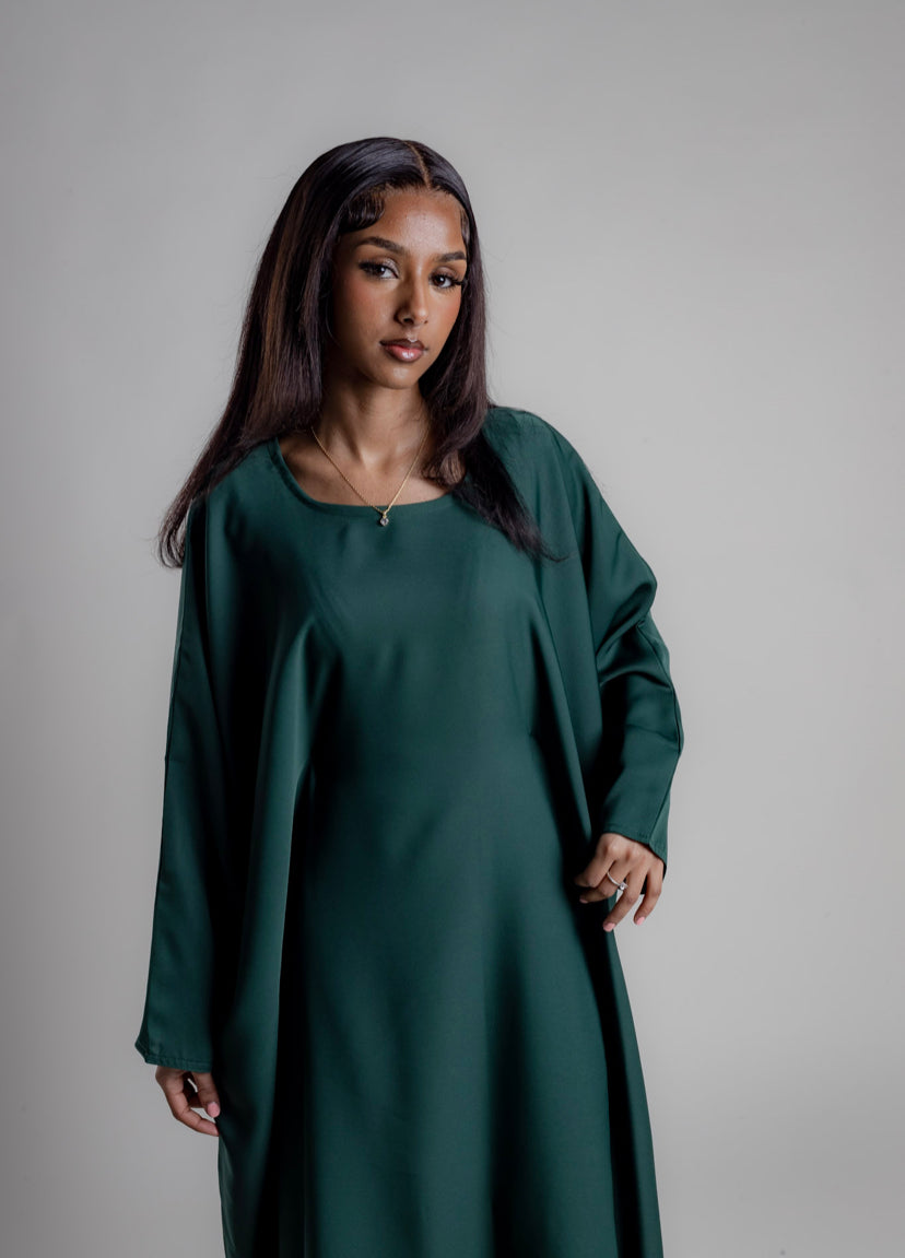 Butterfly abaya - Emerald Green