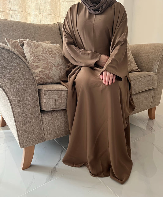 Butterfly Abaya - Dark Nude