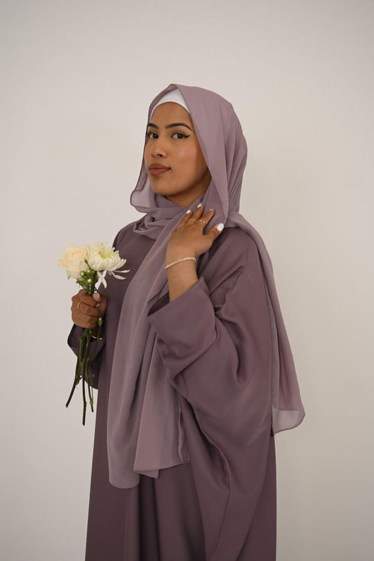 Butterfly Abaya - Purple with matching Hijab