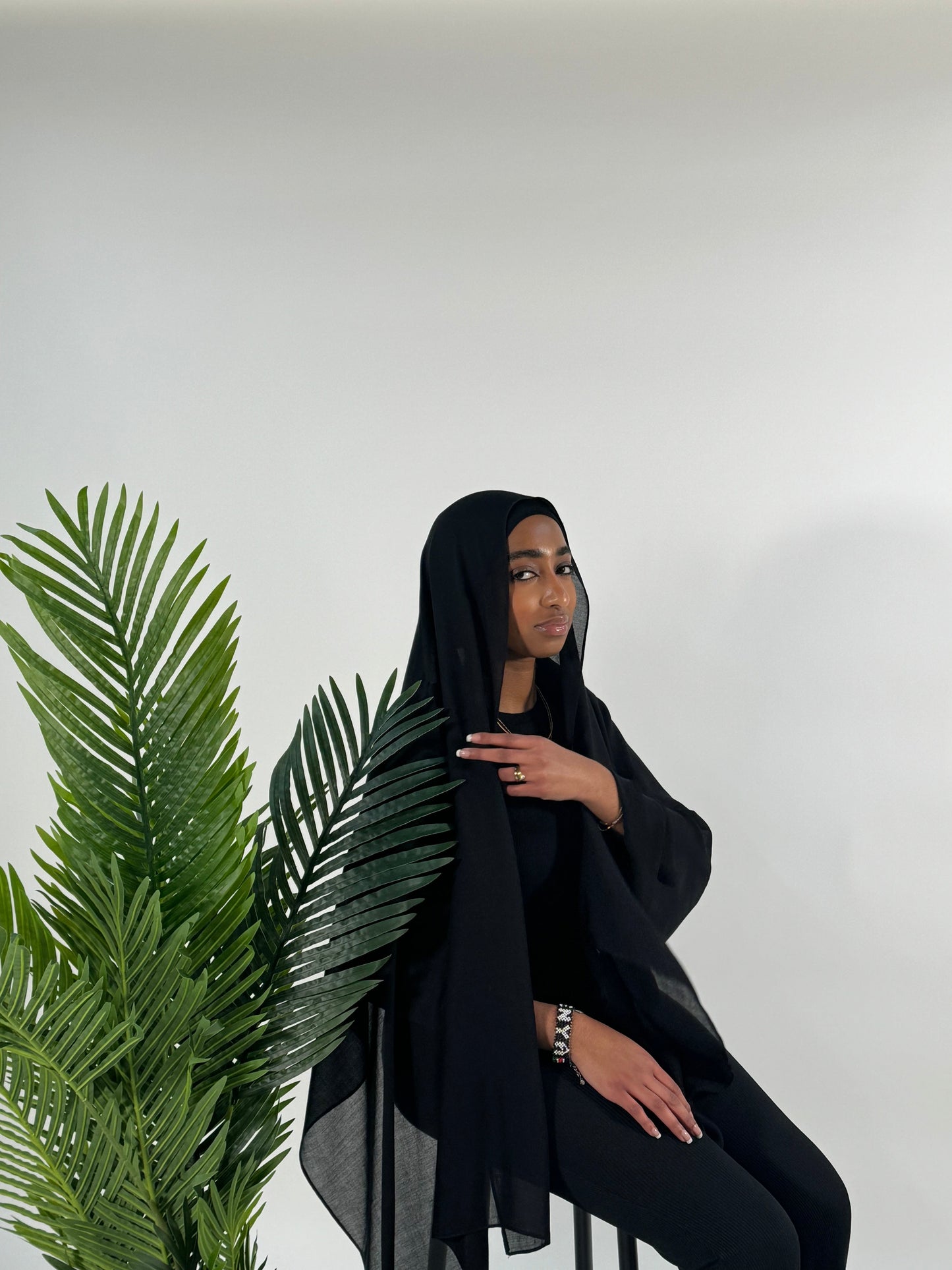 Modal Hijab Set - Black