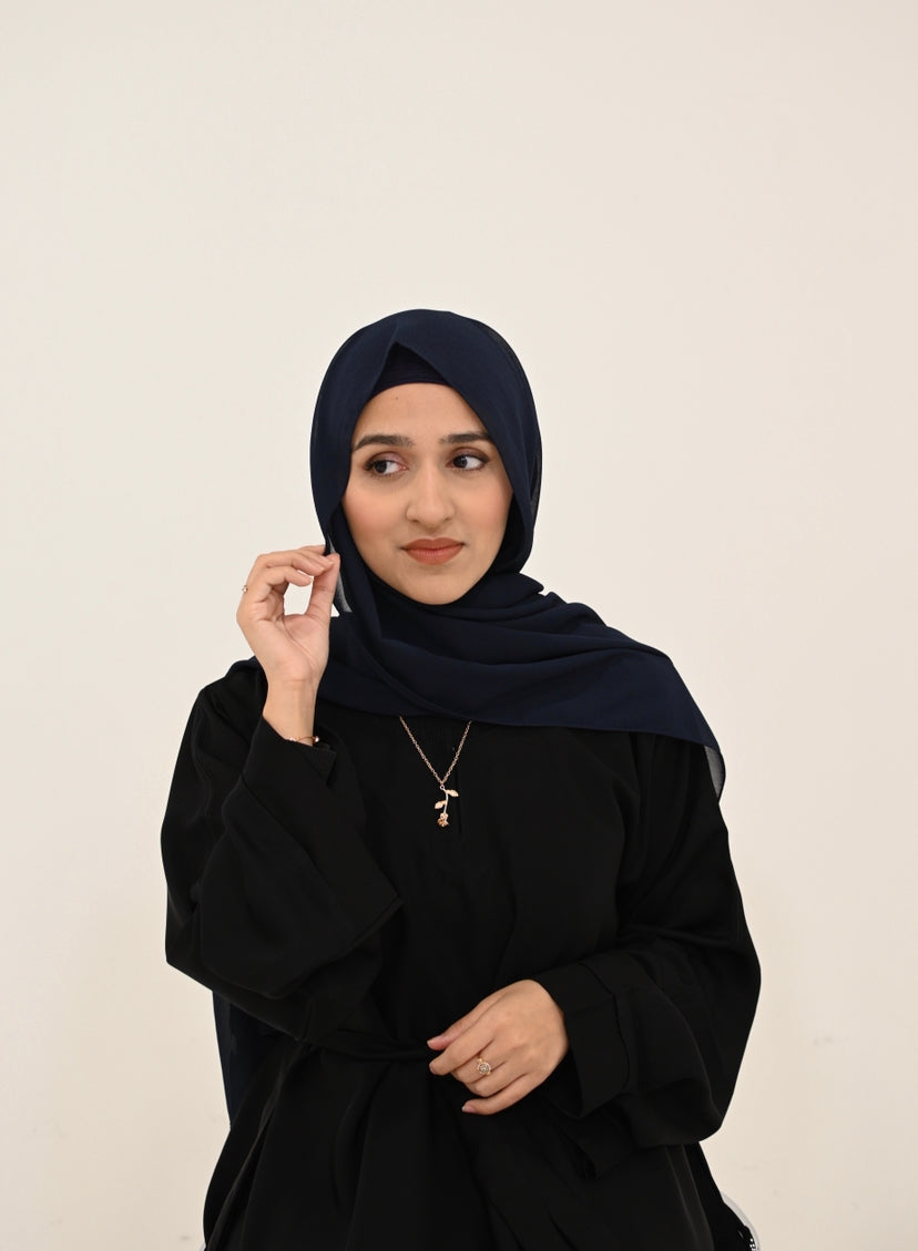 Semi-Instant Hijab Navy Blue