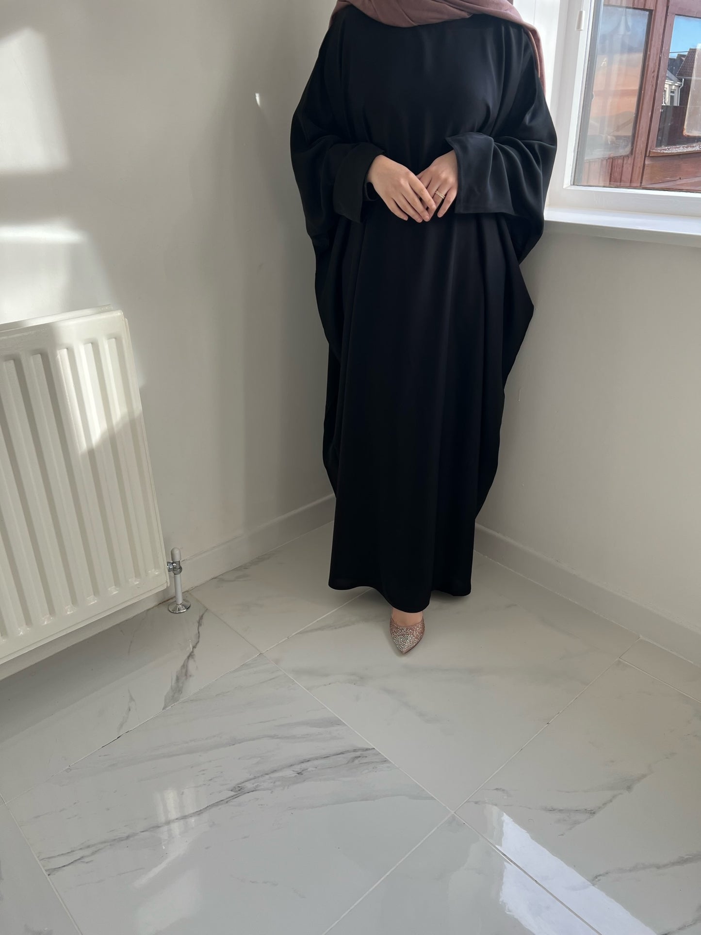 Butterfly Abaya - Black (hijab included)