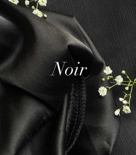 Luxury Satin Silk Hijab - Noir