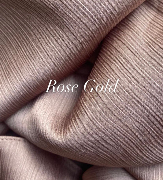 Luxury Satin Silk Hijab - Rose Gold