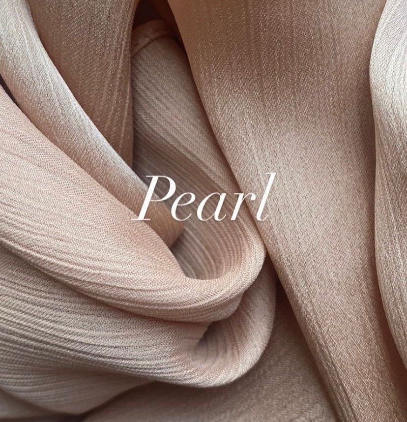 Luxury Satin Silk Hijab - Pearl